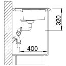 BLANCO ZENAR XL 6 S - s excentrom, XL vanička, ľavé a pravé prevedenie