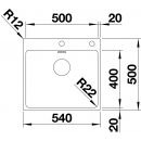 BLANCO ANDANO 500 - IF/A S EXCENTRICKÝM OVLADANÍM PUSH CONTROL