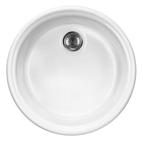 Deante Lusitano 1 okrúhly keramický drez, biely