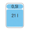 ALBIO 20 - ručný výsuv 1 x 21l + 0,5l prevedenie